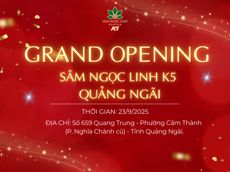 Khai trương Showroom Sâm Ngọc Linh K5 – Cánh cửa đến với “Quốc bảo Việt Nam” tại Quảng Ngãi